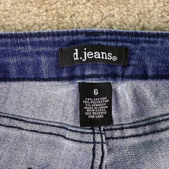 D Jeans Skinny Ankle Mid Rise Jeans Women's Size 6 Blue Denim Stretch E735 - Picture 4 of 12
